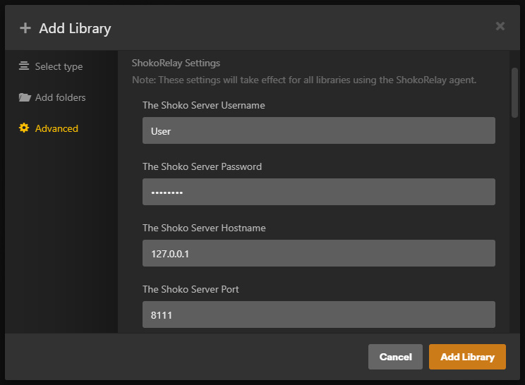 Shoko Relay - Inputting Server Information