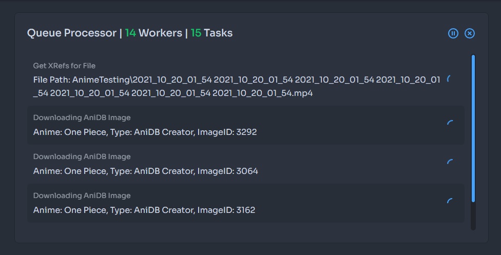 Shoko Server - Dashboard - Queue Processor