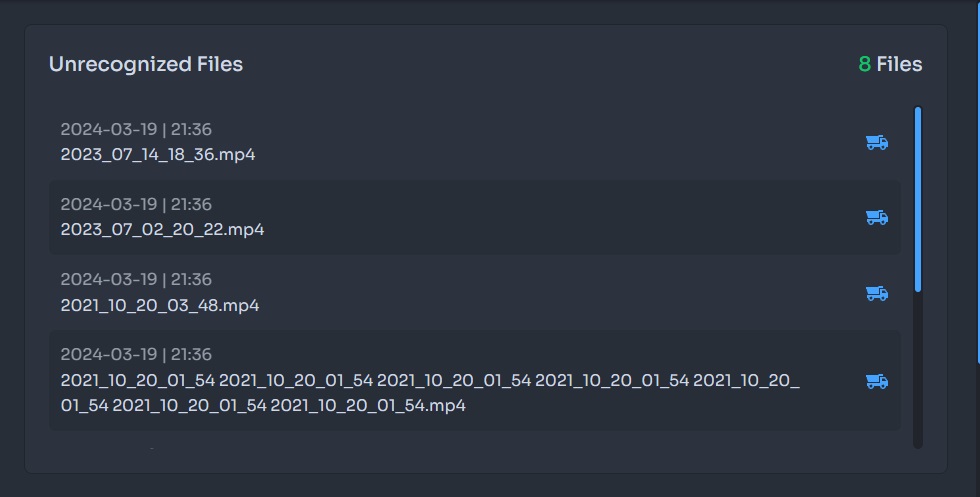 Shoko Server - Dashboard - Unrecognized Files