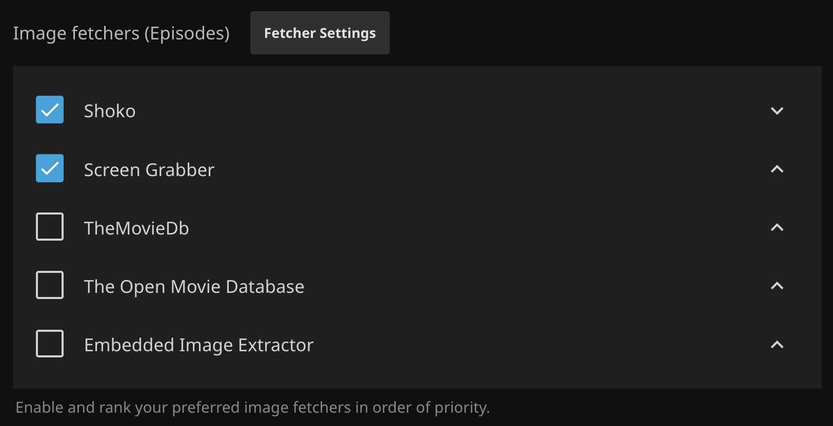 Shokofin - Library Settings - Image Fetchers