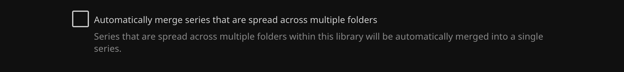 Shokofin - Library Settings - Merge Series